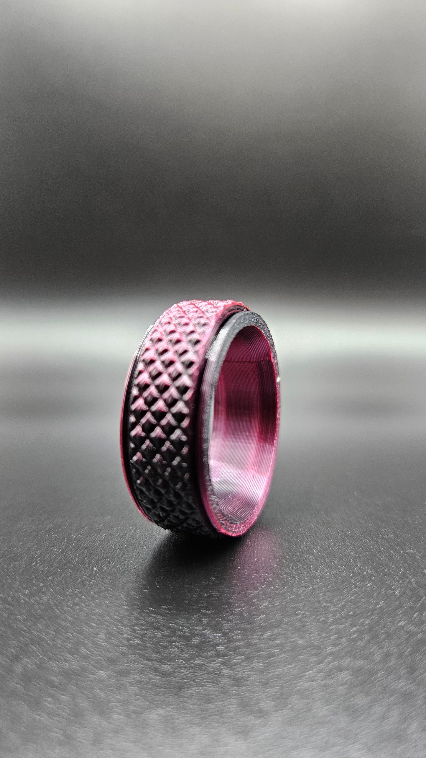 Classy Knurled Multi-Color Fidget and Spinner Ring