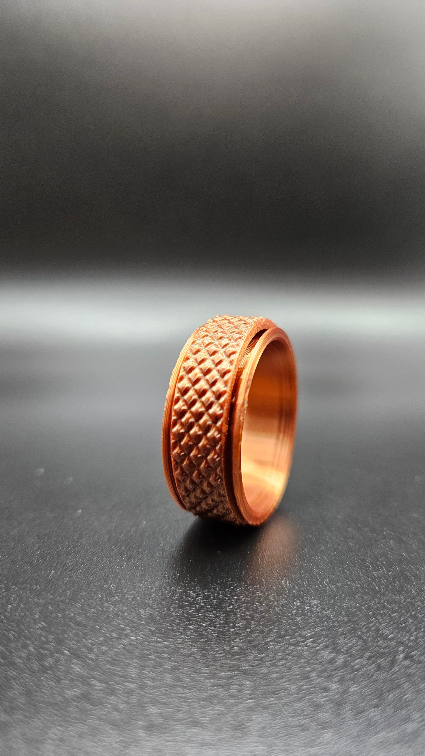 Classy Knurled Multi-Color Fidget and Spinner Ring